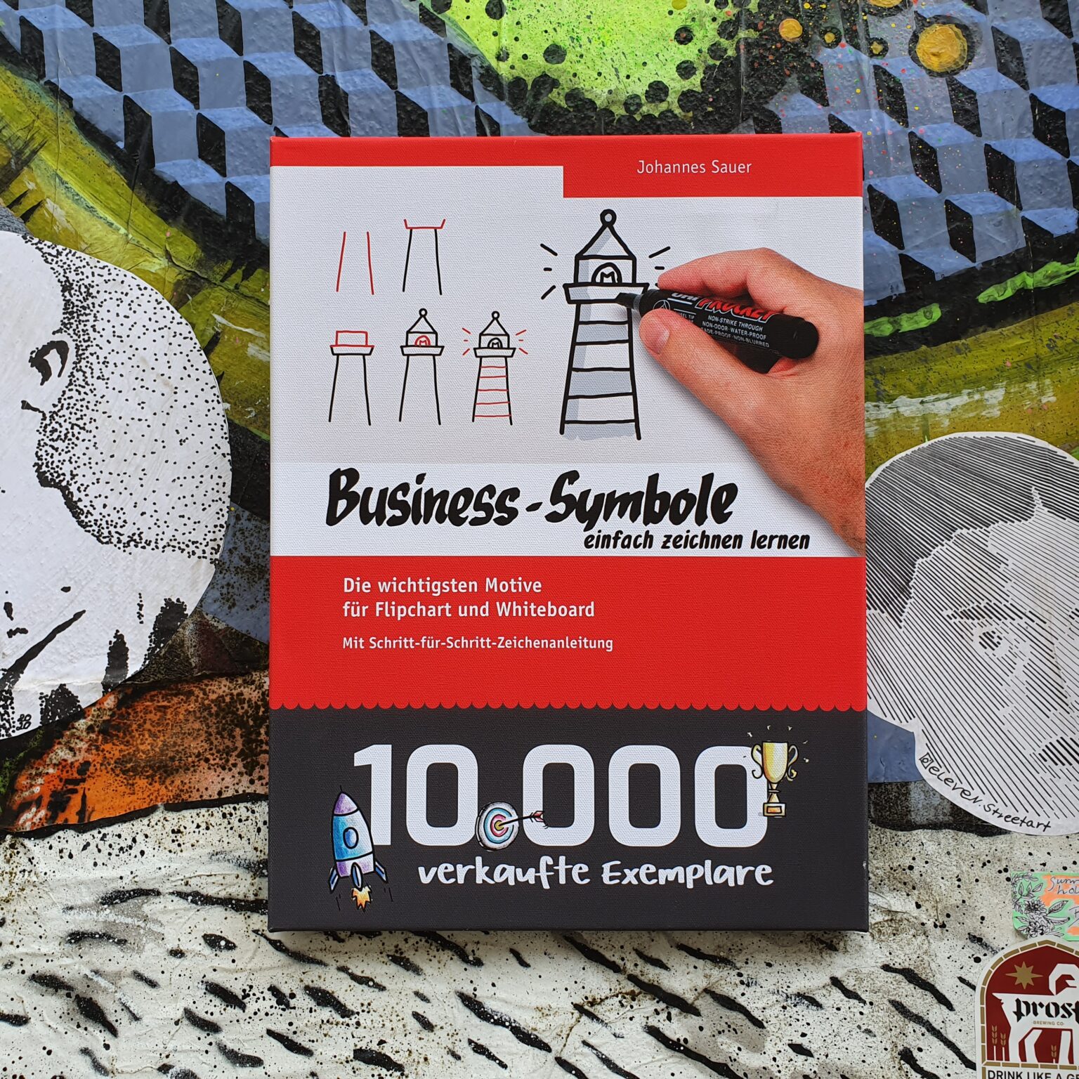 Streetart Business Symbole closeup Flipchart Coach Flipcharts für